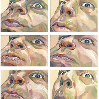 Blowfish - Oil painted animated self portraits on aluminum by Scott Hutchison