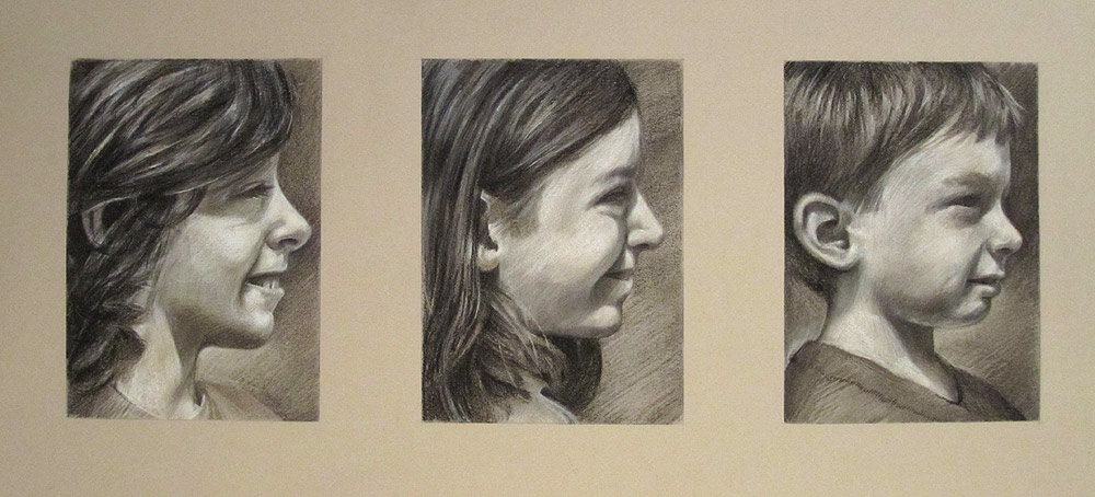 Kids commission demo in conte and charcoal by Scott Hutchison