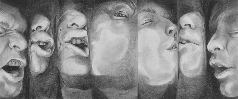 Struggle - Graphite drawing by Scott Hutchison