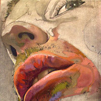 Wanting to Speak  - Oil painting portrait on Aluminum by Scott Hutchison