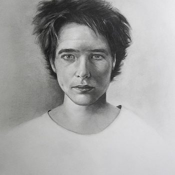 A detailed realistic portrait drawing