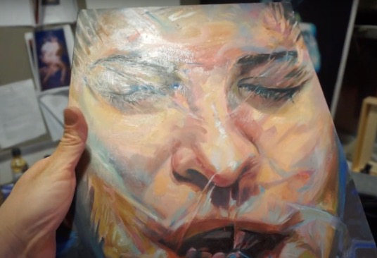 How to Varnish a large acrylic painting using Gamvar Gloss 