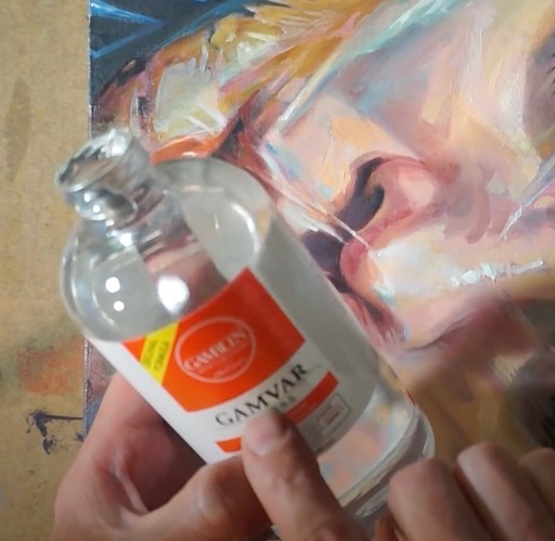 Using gamvar to varnish your painting