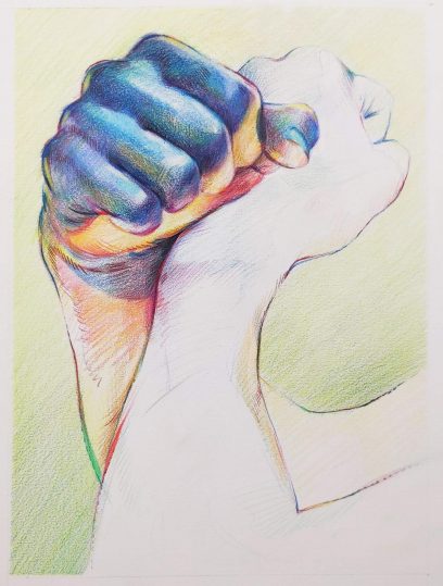 Drawing Hands in Color Pencil
