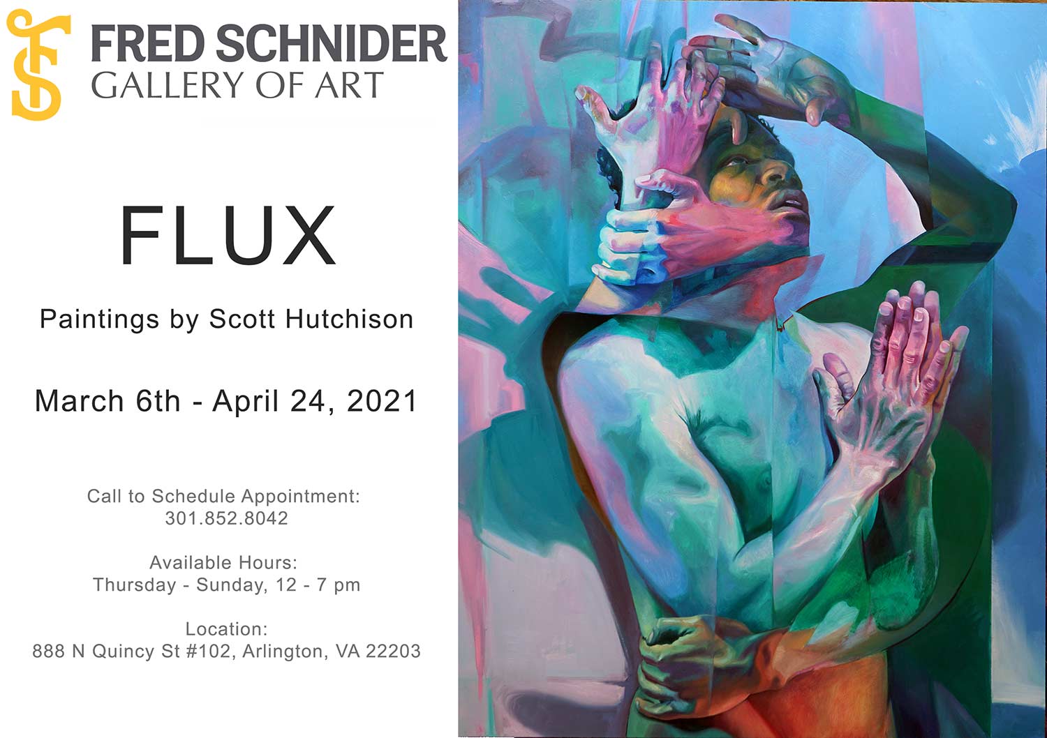 FLUX - Scott Hutchison's Work is on display at Fred Schnider Gallery in Arlington Virginia.